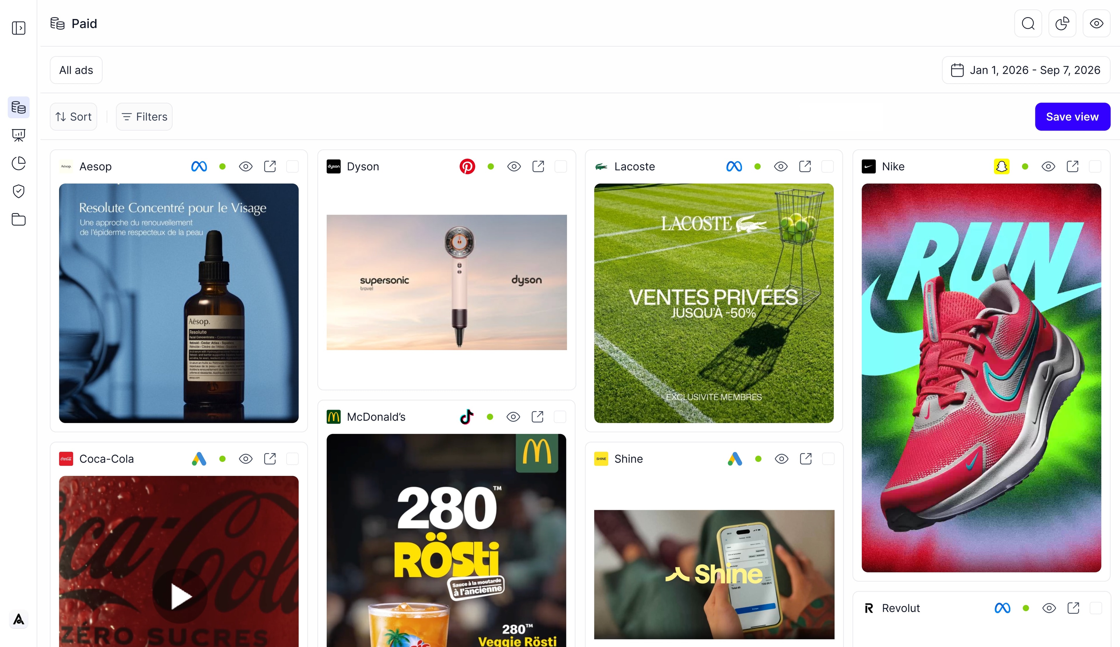 Visual preview of the AdsWizard platform